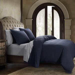 HiEnd Accents Camden Nubby Weave 3 Piece Duvet Cover Set with Pillow Shams
